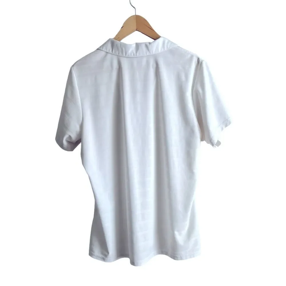 Port Authority White Pullover Open V-neck Top Size XL 8 0356 - Picture 4 of 5